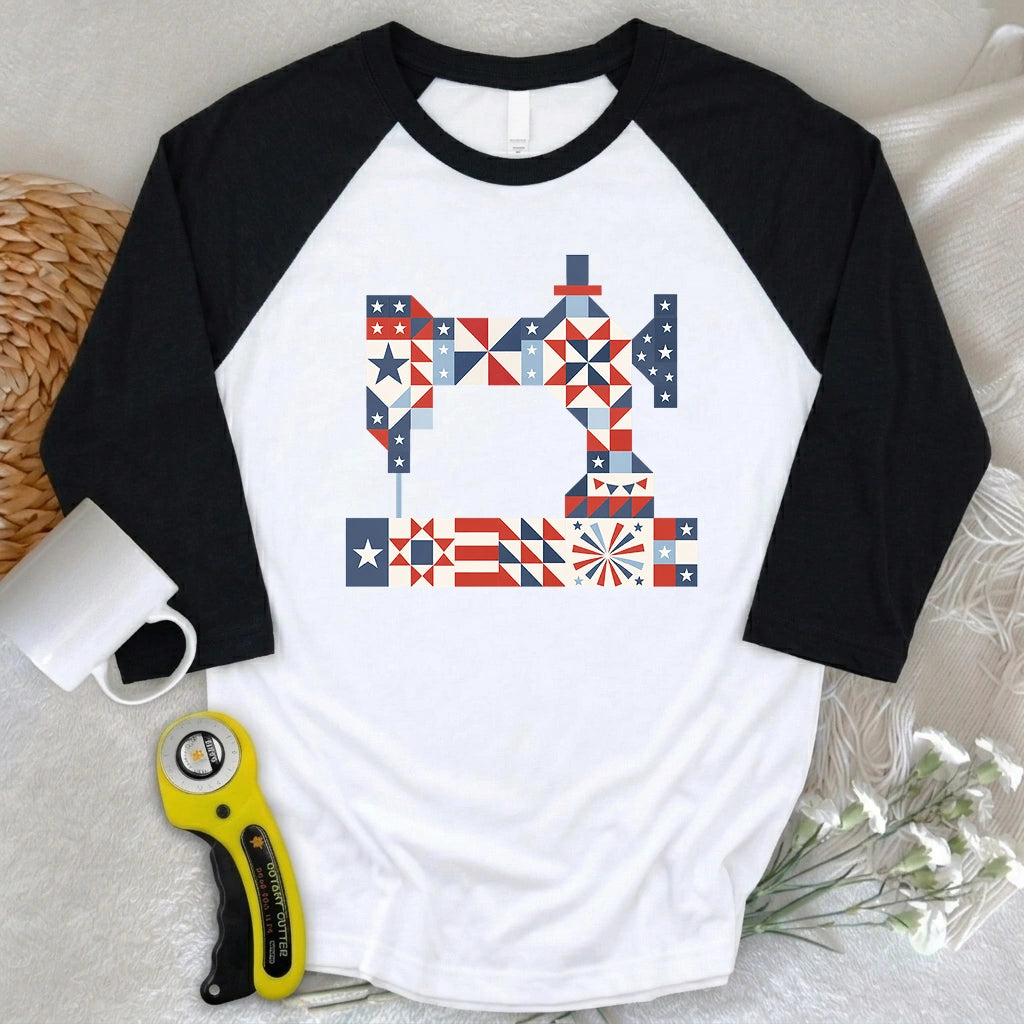 Stars & Stitches Sewing 3/4 Sleeve T-shirt