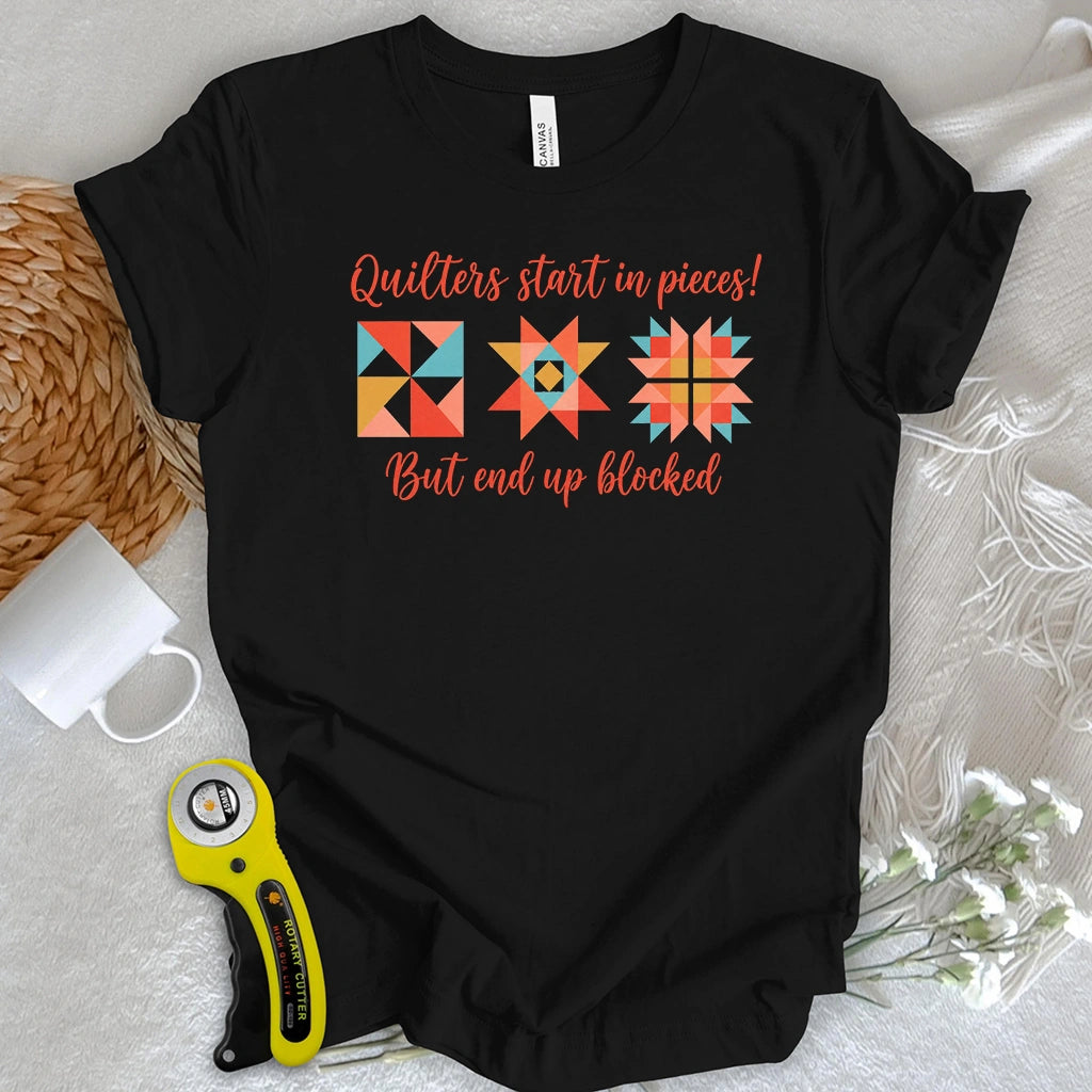 Start in Pieces, End in Blocks T-shirt