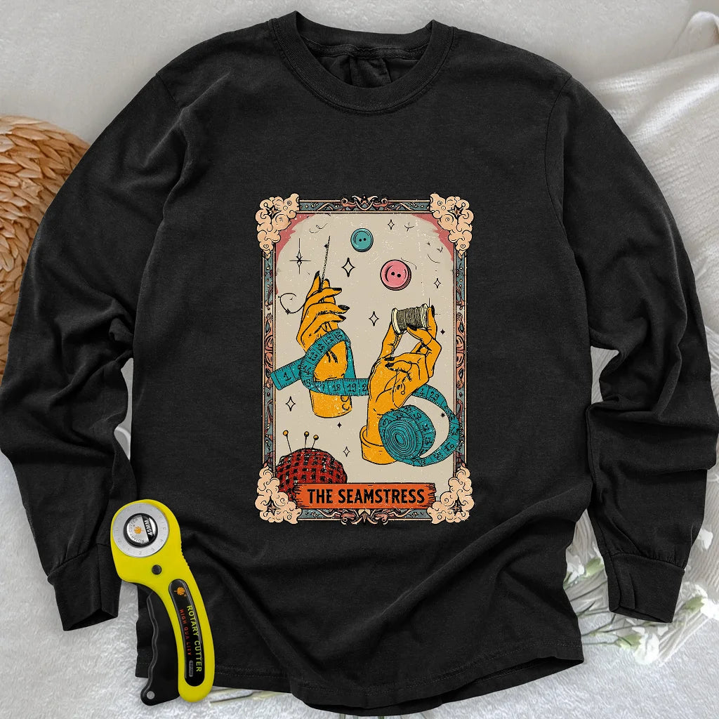 Tarot Card Seamstress Long Sleeve T-shirt