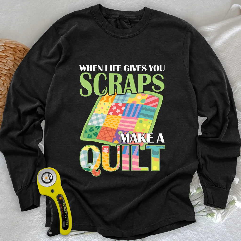 Turn Scraps To Quilt Long Sleeve T-shirt