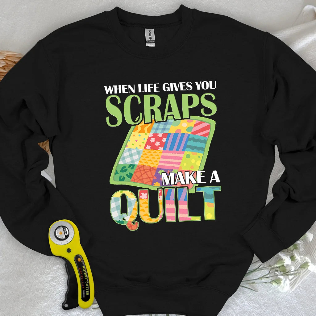 Turn Scraps To Quilt Sweatshirt