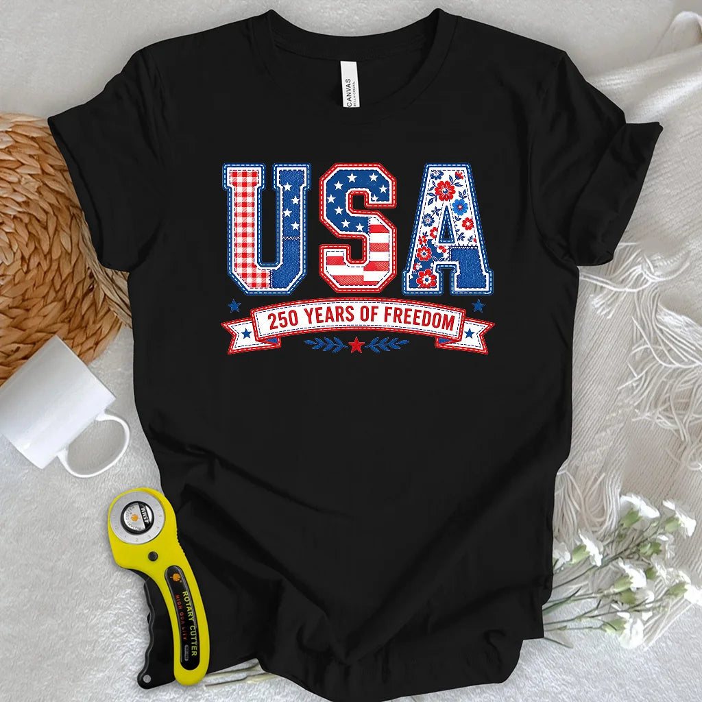 USA Patchwork Freedom T-shirt