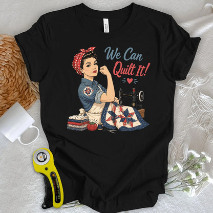 T-shirt Possiamo farcela col quilting