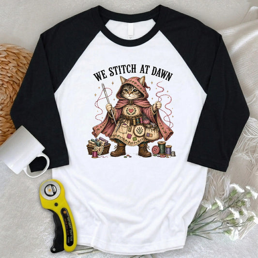 We Stitch At Dawn 3/4 Sleeve T-shirt