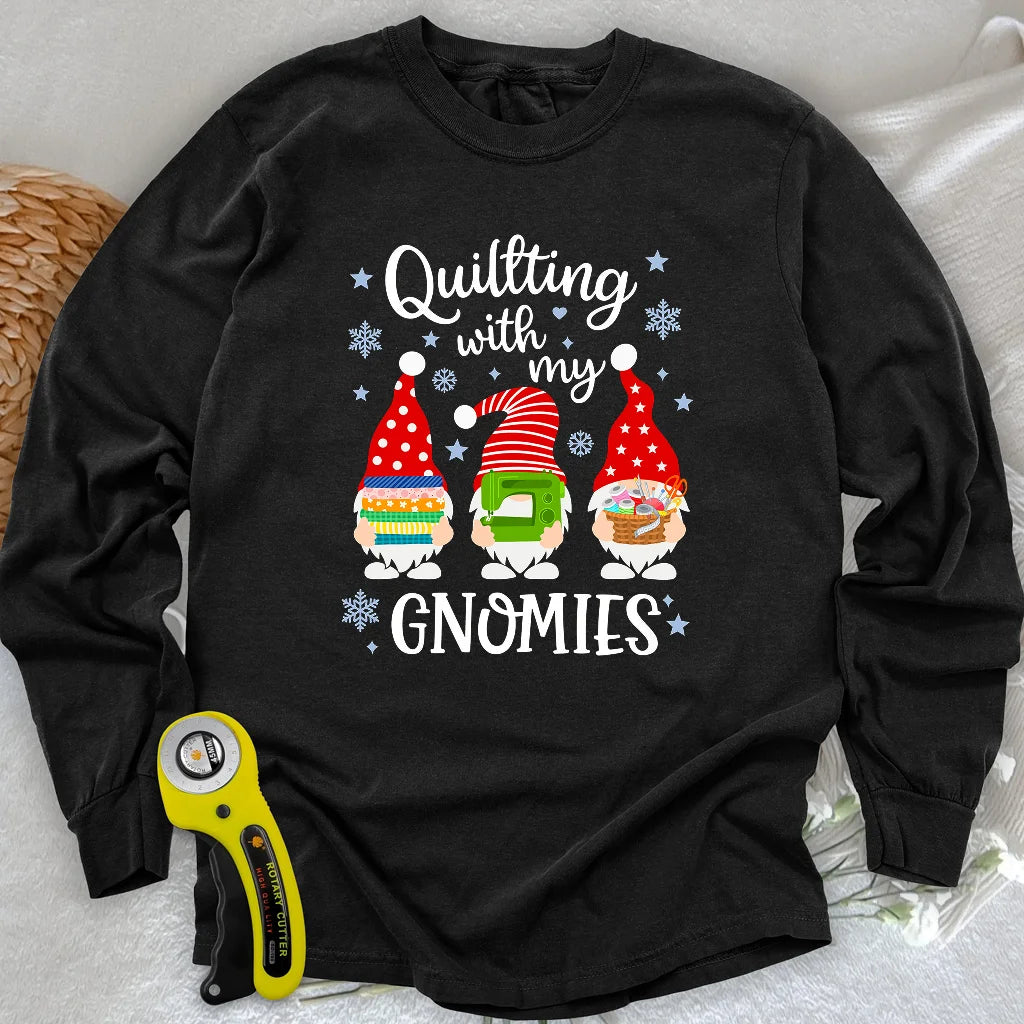 Mit meinen Gnomen Langarm-T-Shirt