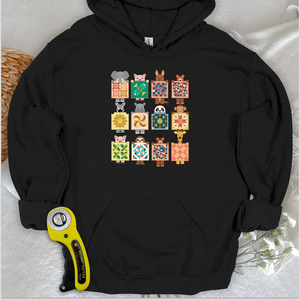 Woodland Patchwork Crew Hoodie