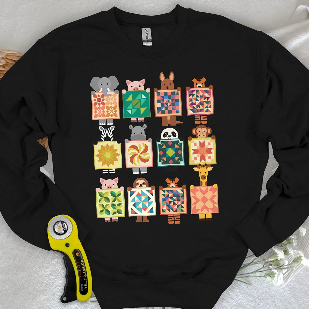 Woodland Patchwork Crew Sweatshirt