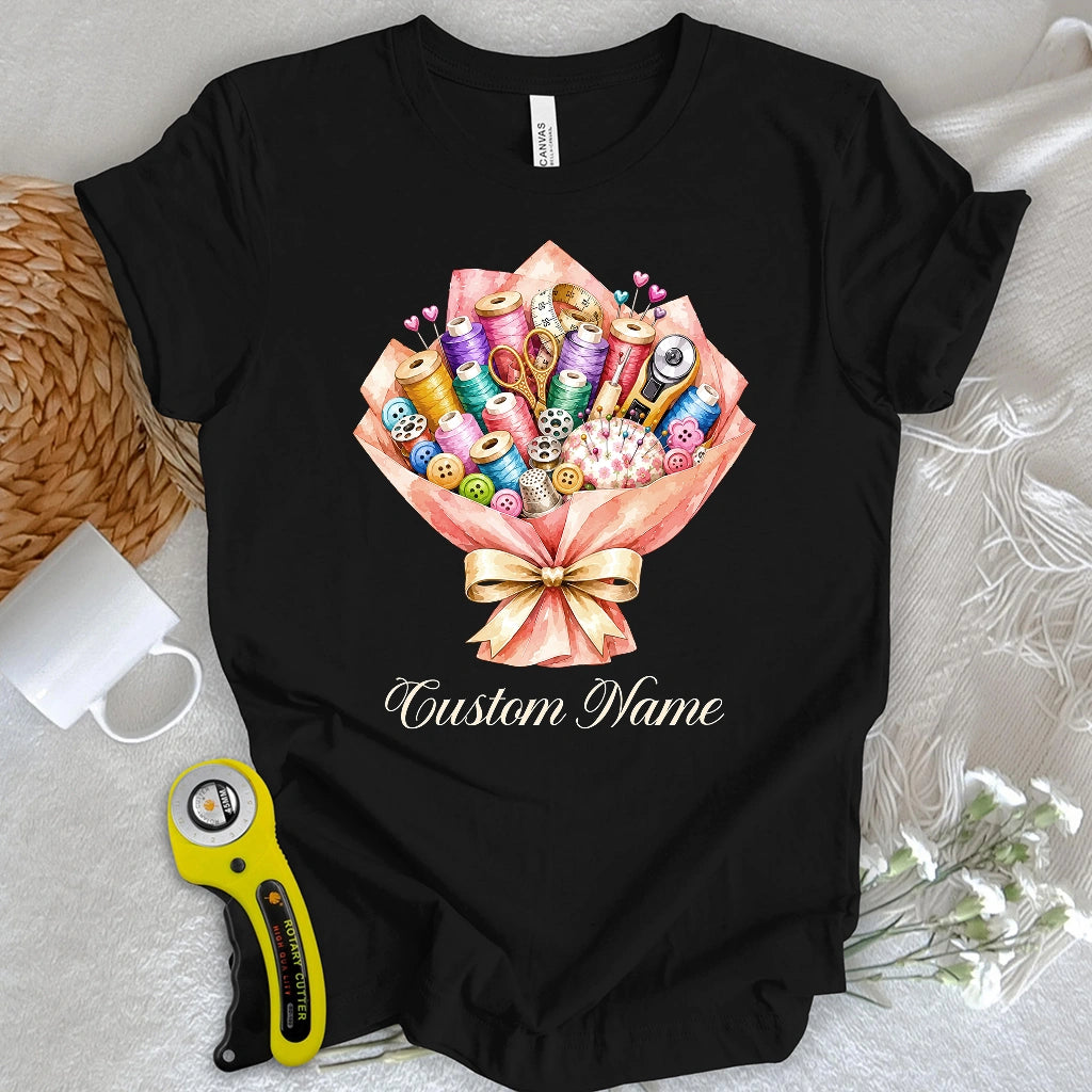 "Custom Name" The Crafter's Bouquet T-shirt