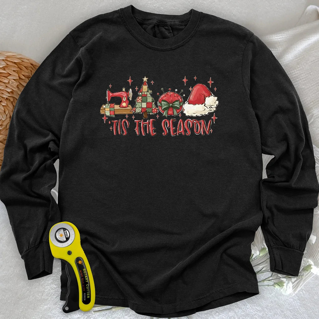 Langarm-T-Shirt „Tis the season“