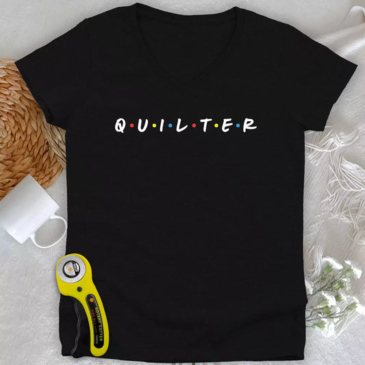Quilter Friends Lady V-neck