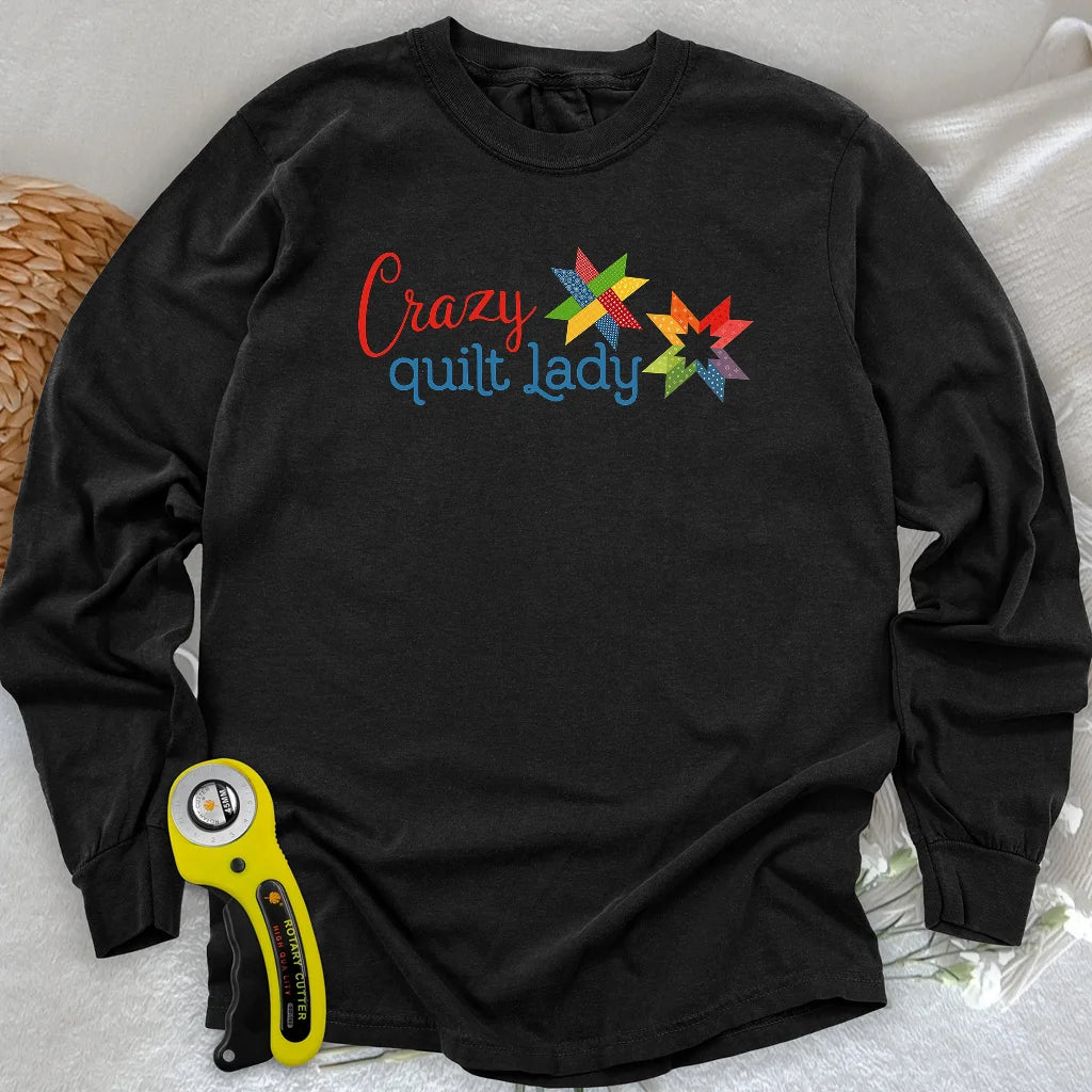 T-shirt à manches longues « Crazy Quilt Lady »