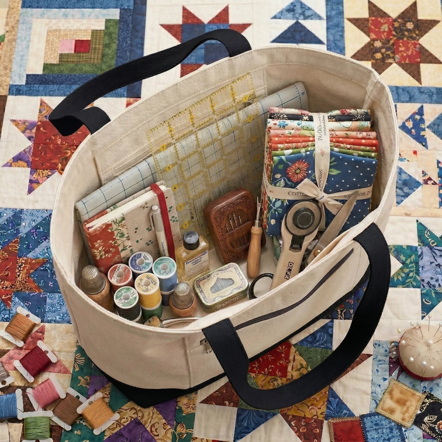 Spool Flowers Tote