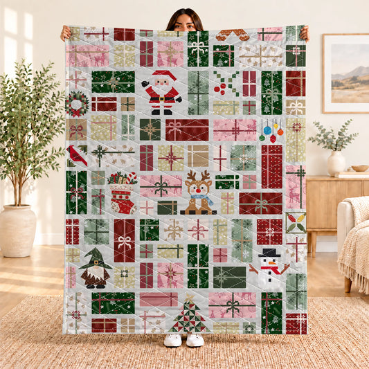 Festive Patchwork Holiday Collection Blanket