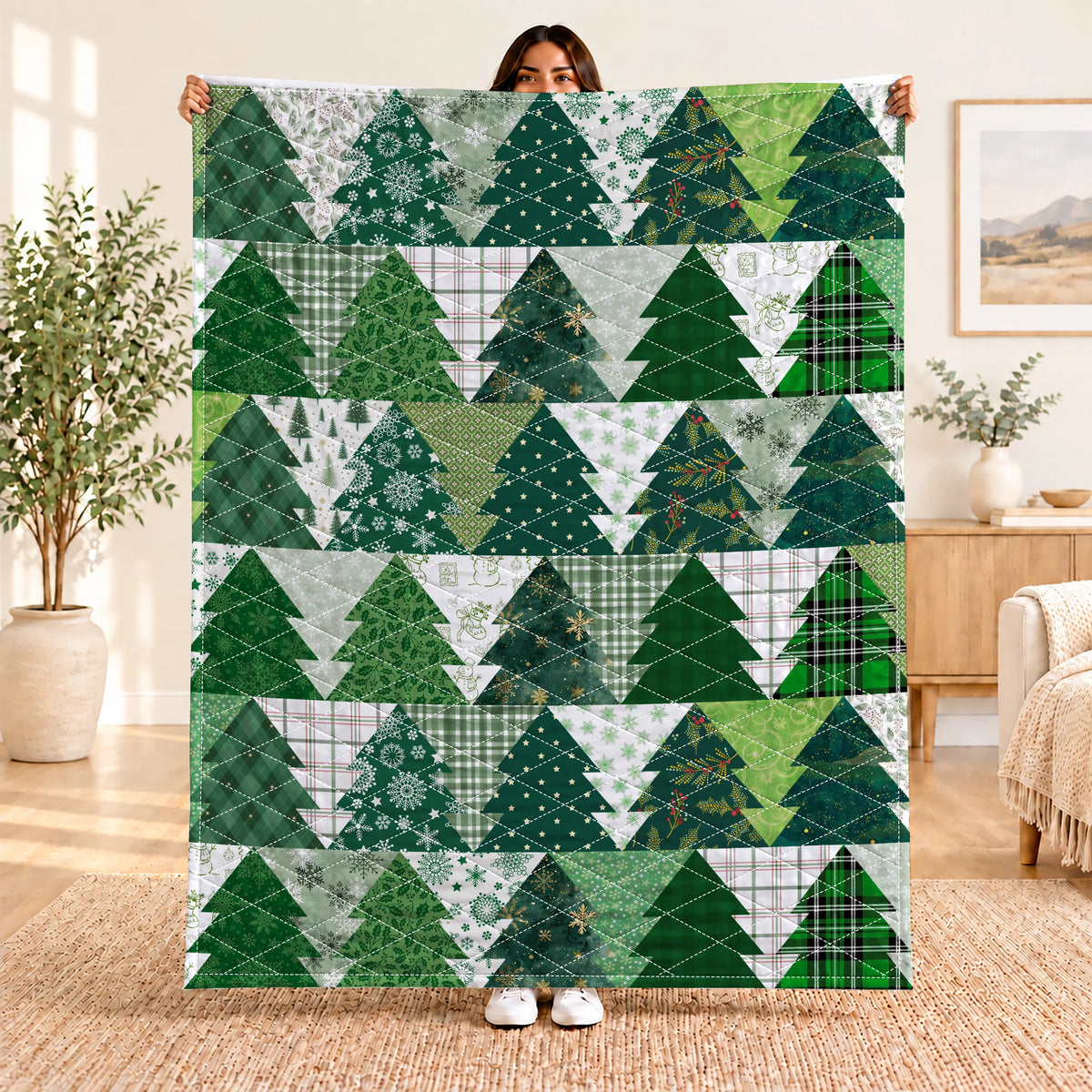 Festive Forest Throw Blanket
