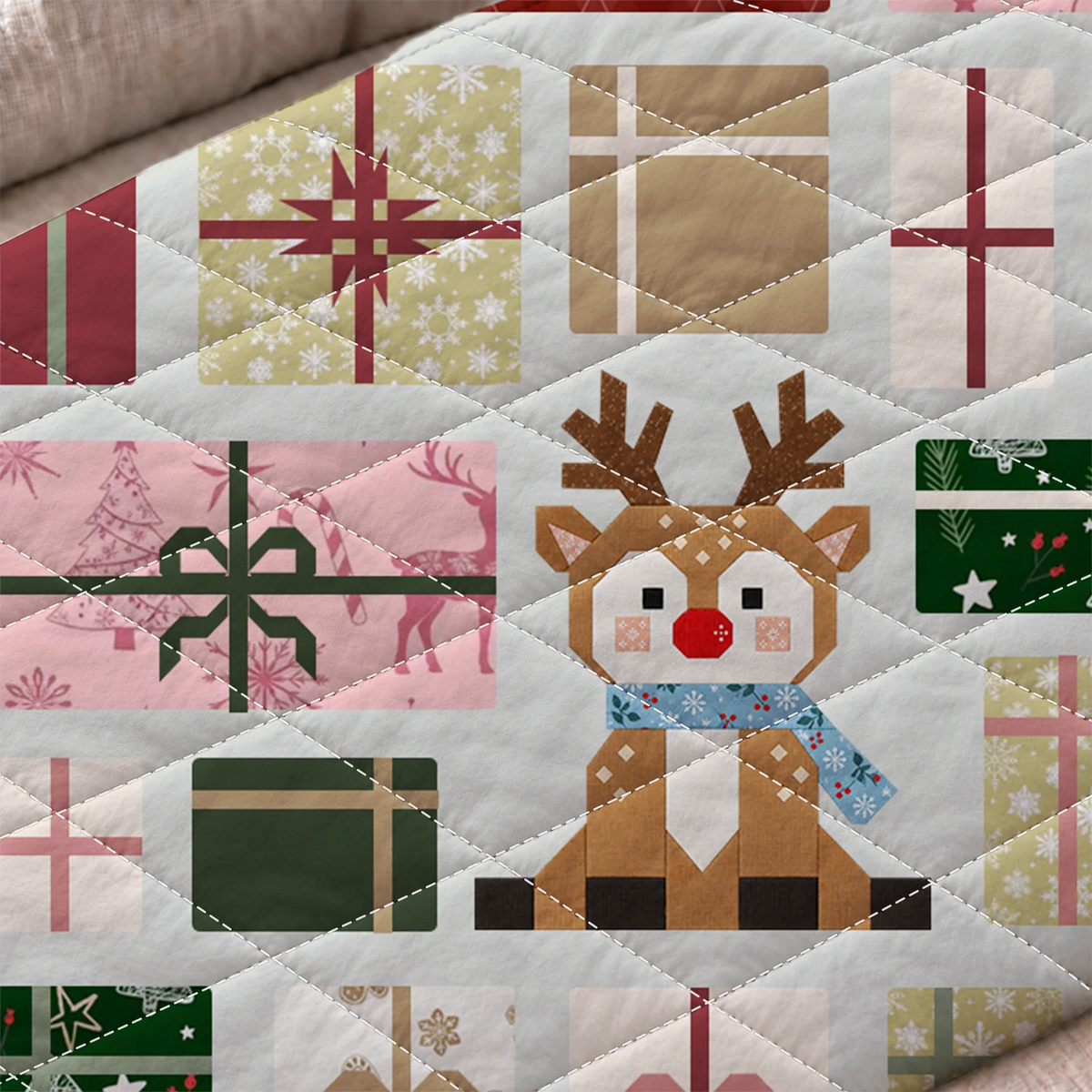 Festive Patchwork Holiday Collection Blanket