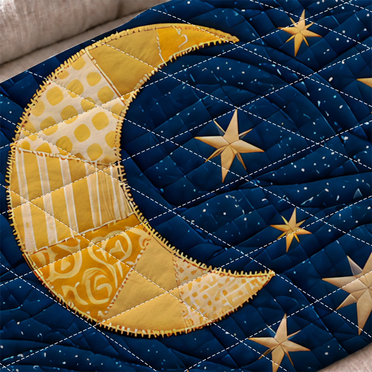 A Winter Night in Patchwork Blanket