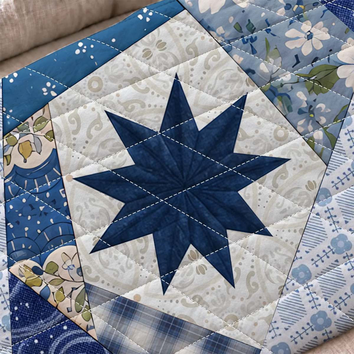Midnight Starburst Quilt Blanket