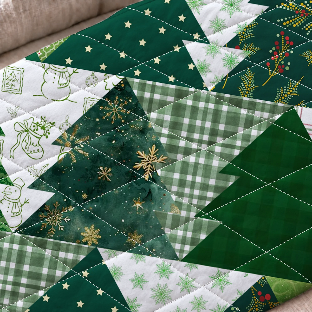 Festive Forest Throw Blanket