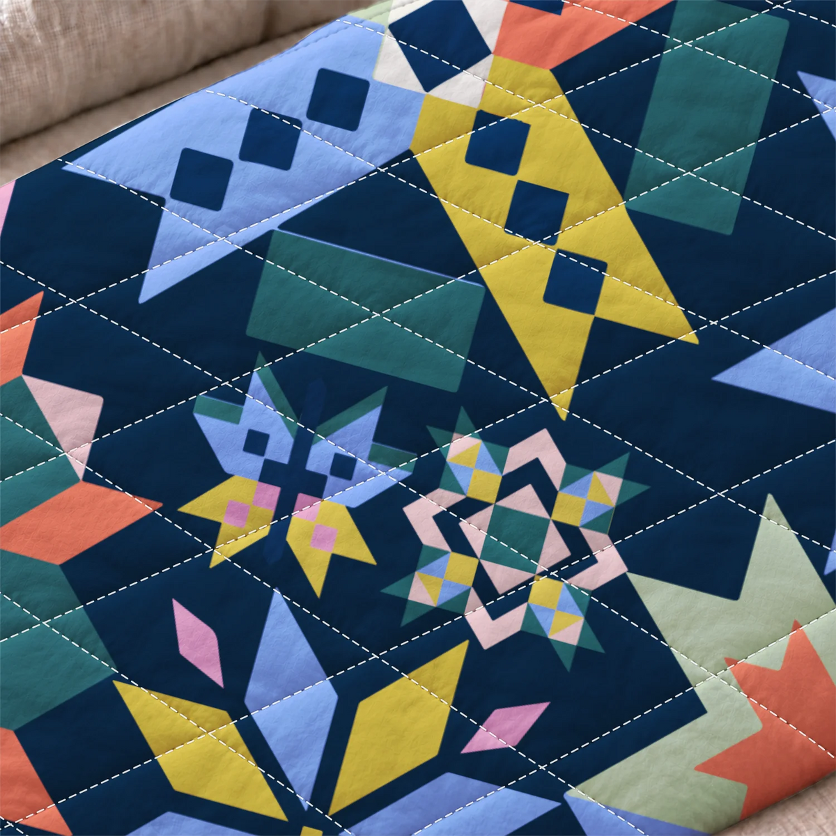 Prismatic Patchwork Blanket