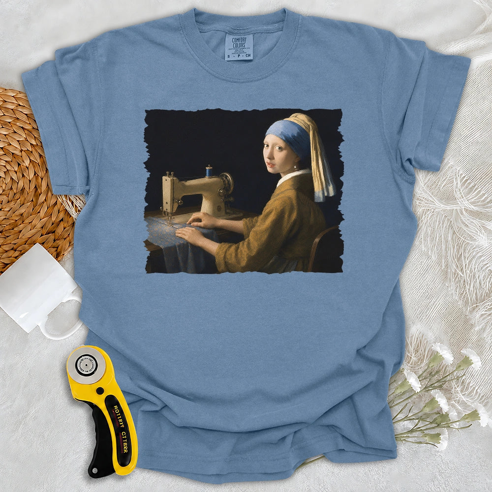 Comfort Colors Girl With A Sewing Machine T-shirt