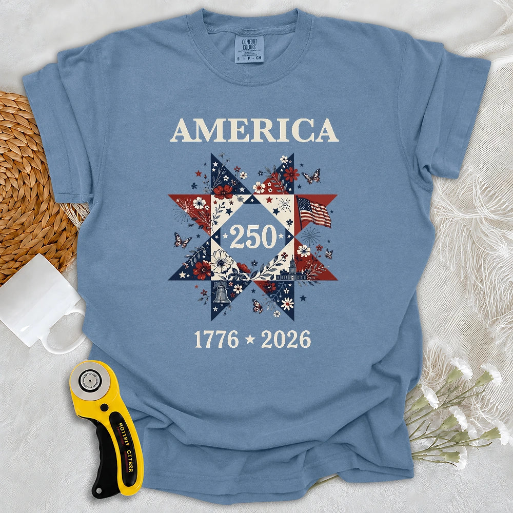 Comfort Colors Liberty In Bloom Quilt T-Shirt