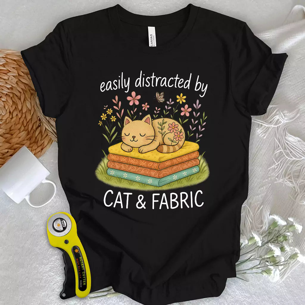 Cat Nap for Quilters T-shirt