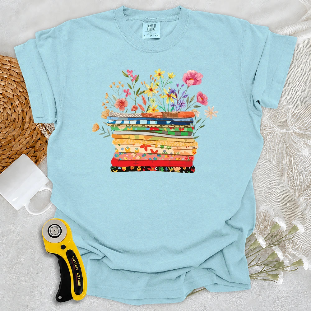 Comfort Colors Floral Fabric T-shirt