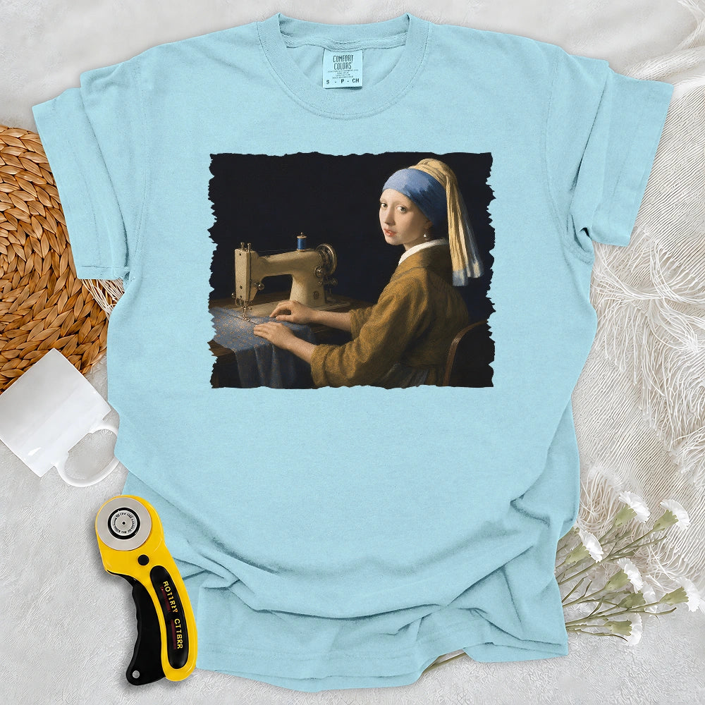Comfort Colors Girl With A Sewing Machine T-shirt