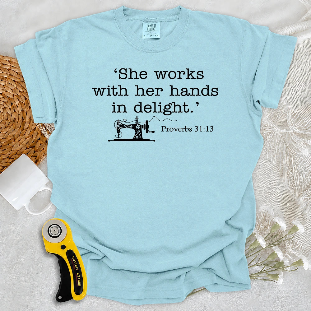 Comfort Colors Sewing In Bible T-shirt