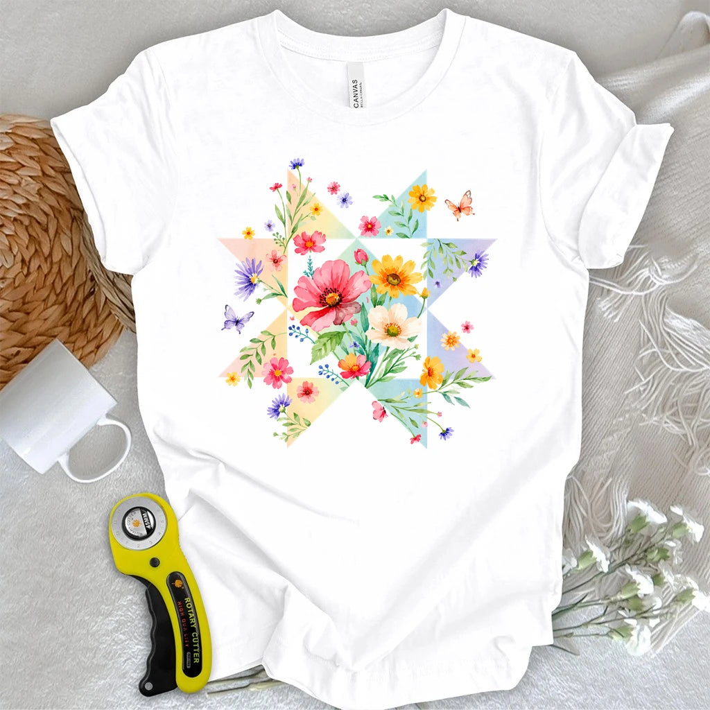 Blooming Quilt Star T-shirt