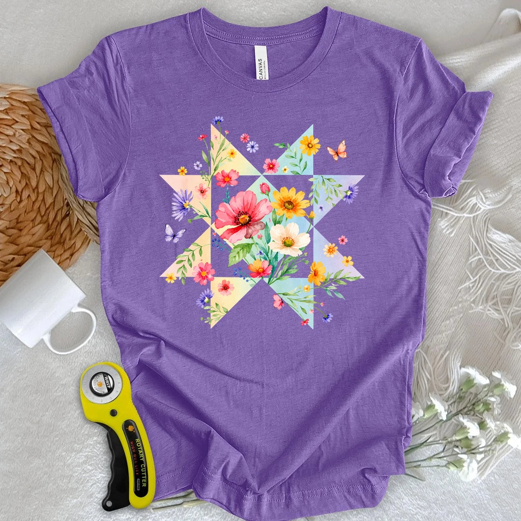 Blooming Quilt Star T-shirt