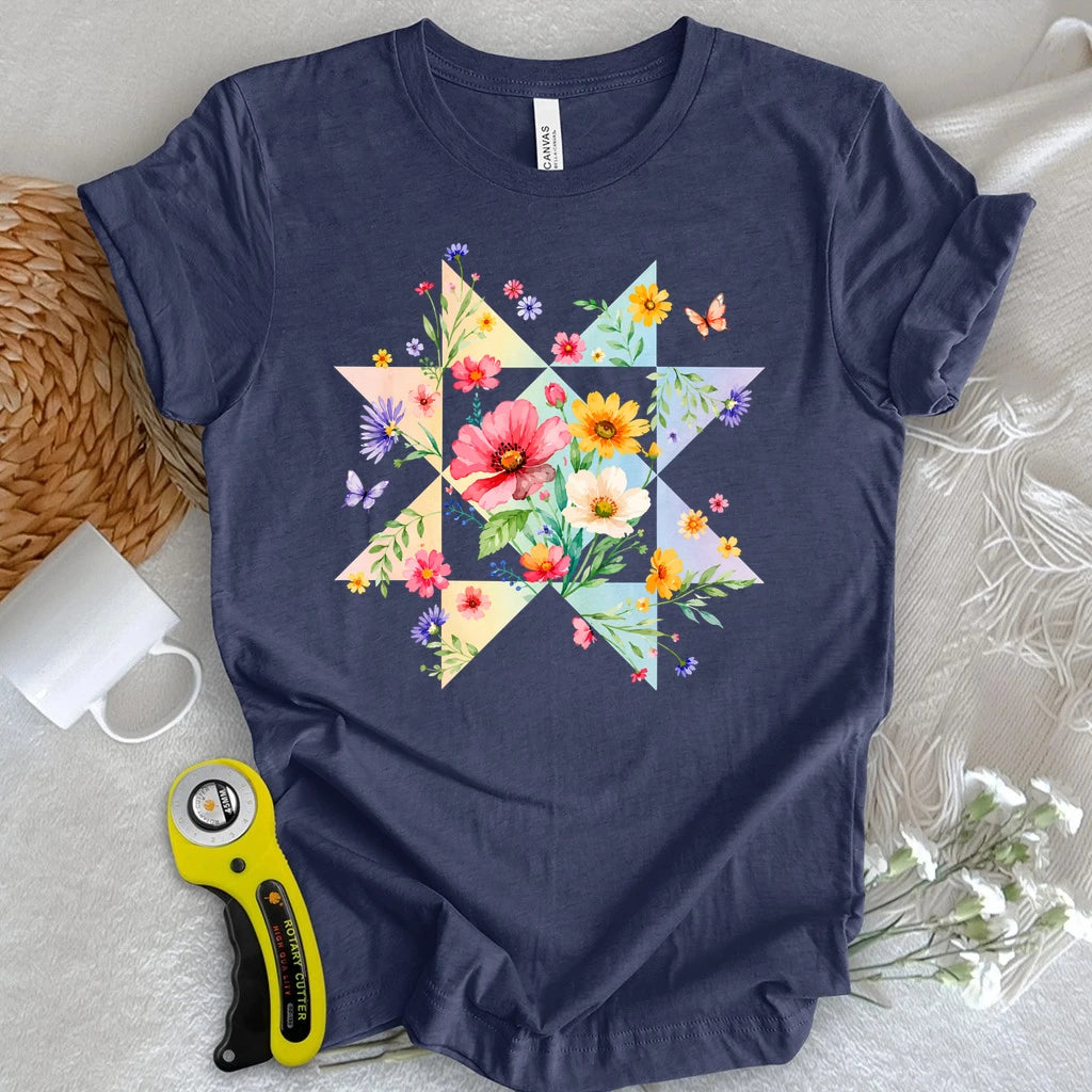 Blooming Quilt Star T-shirt