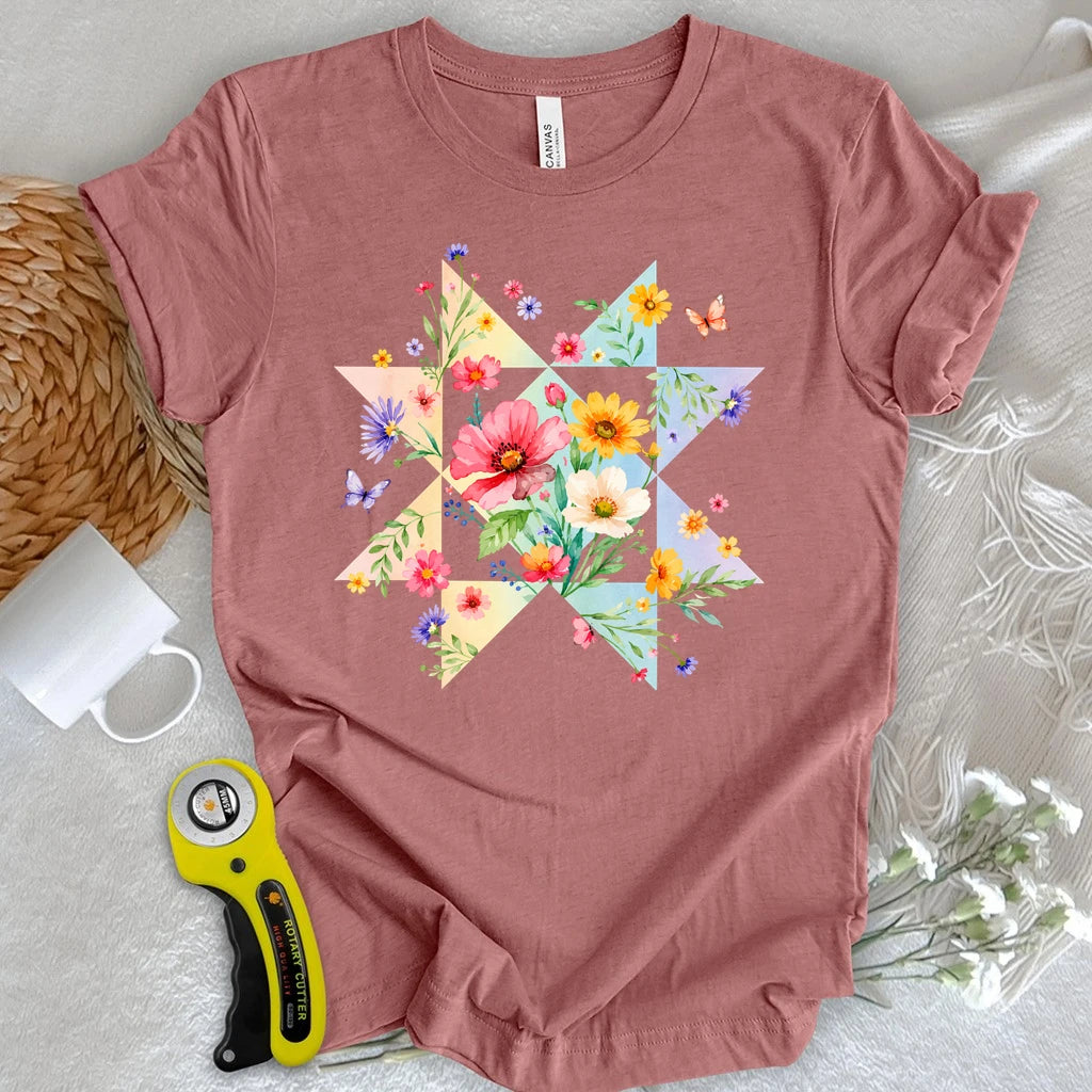 Blooming Quilt Star T-shirt