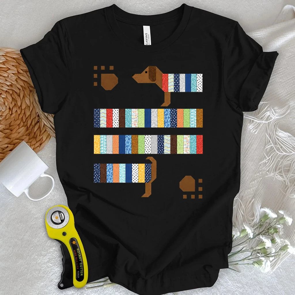 Patchwork Doxie T-shirt