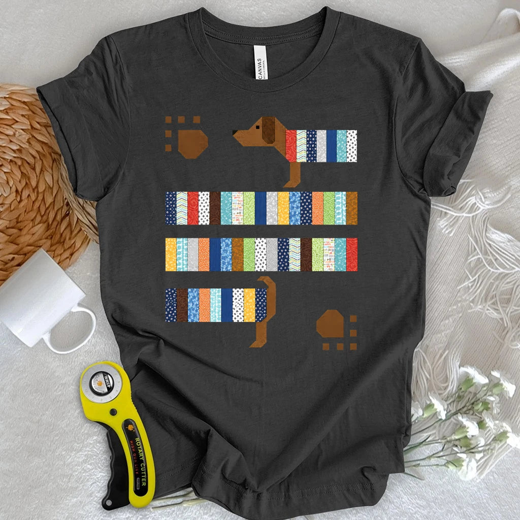 Patchwork Doxie T-shirt