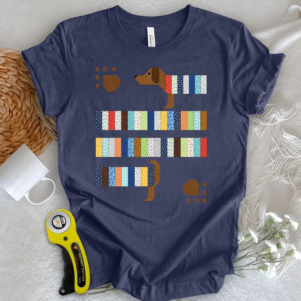 Patchwork Doxie T-shirt