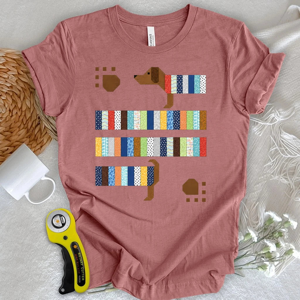 Patchwork Doxie T-shirt