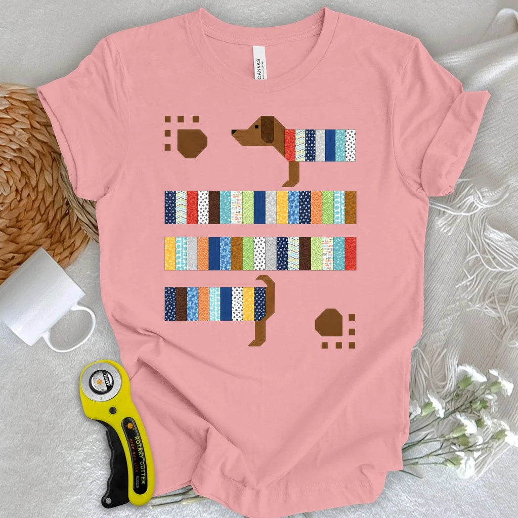 Patchwork Doxie T-shirt