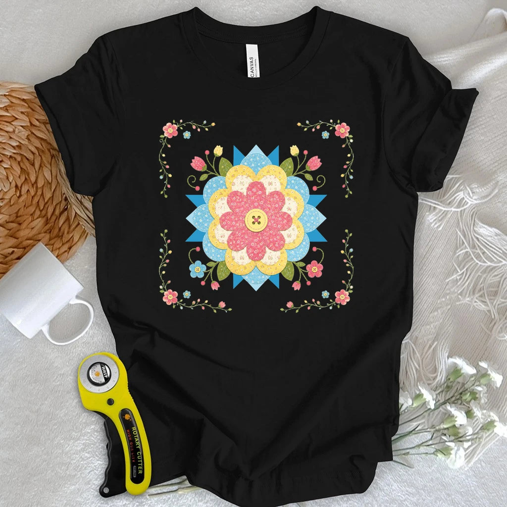 Appliqué Floral T-shirt
