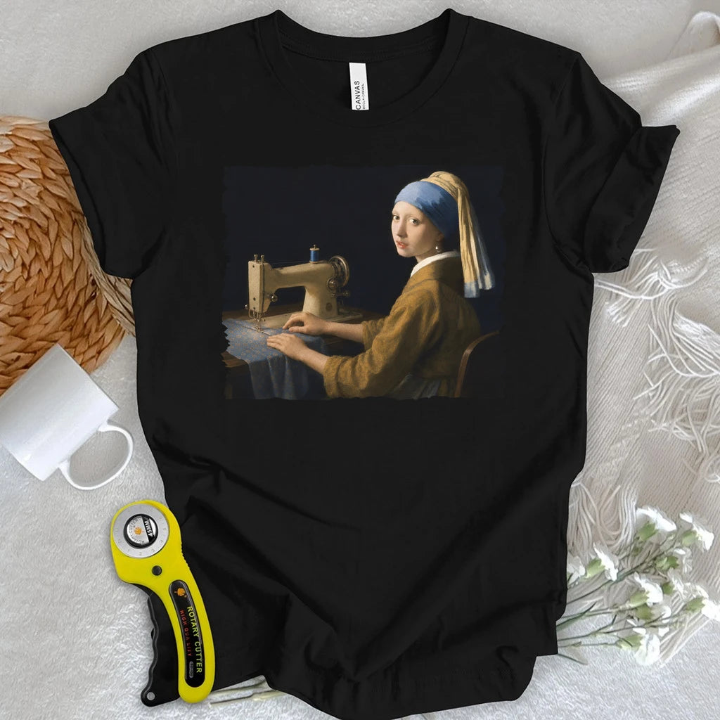 Girl With A Sewing Machine T-shirt