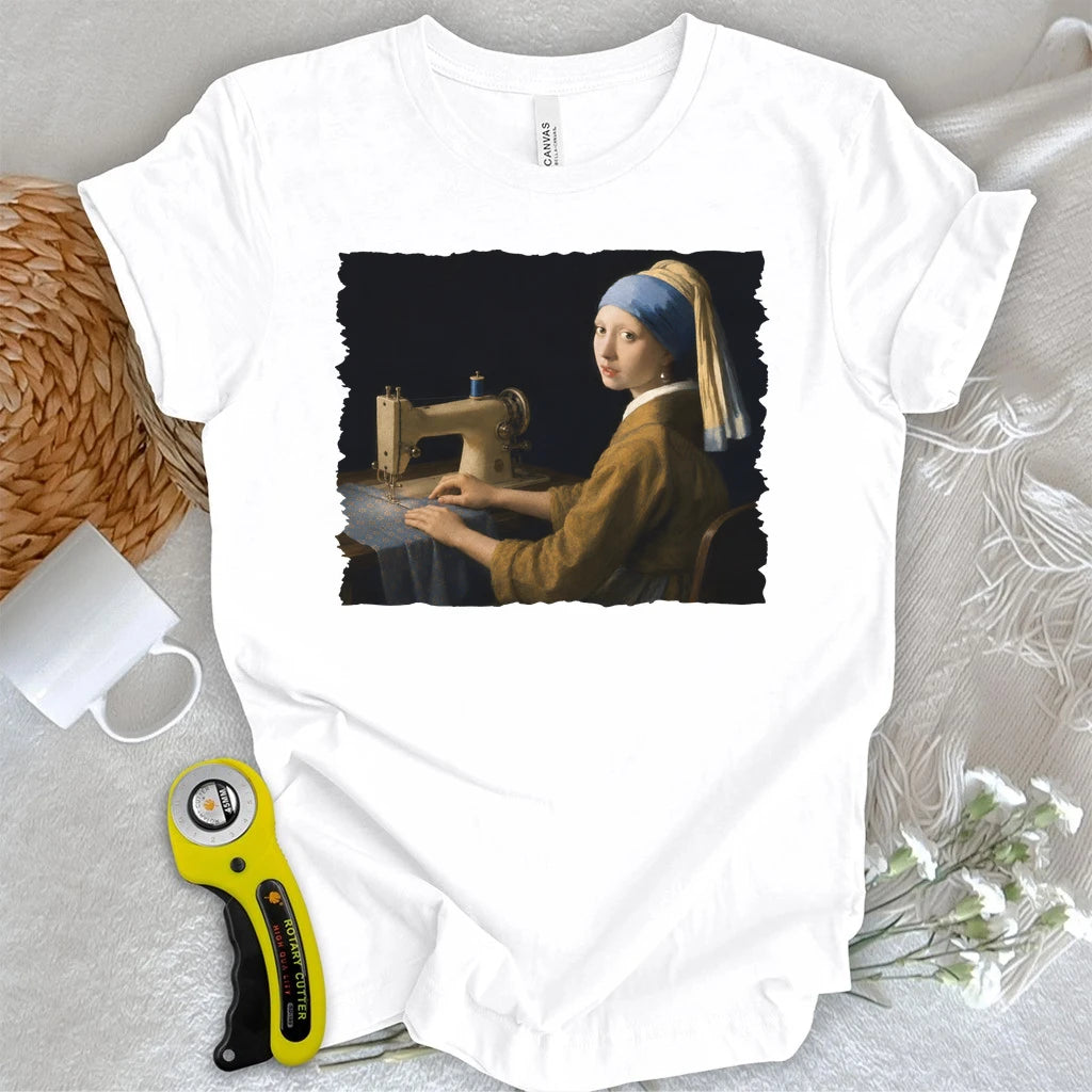 Girl With A Sewing Machine T-shirt