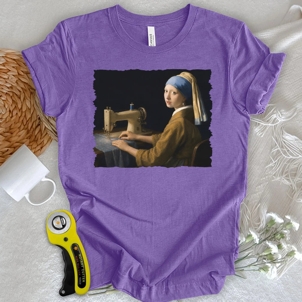 Girl With A Sewing Machine T-shirt