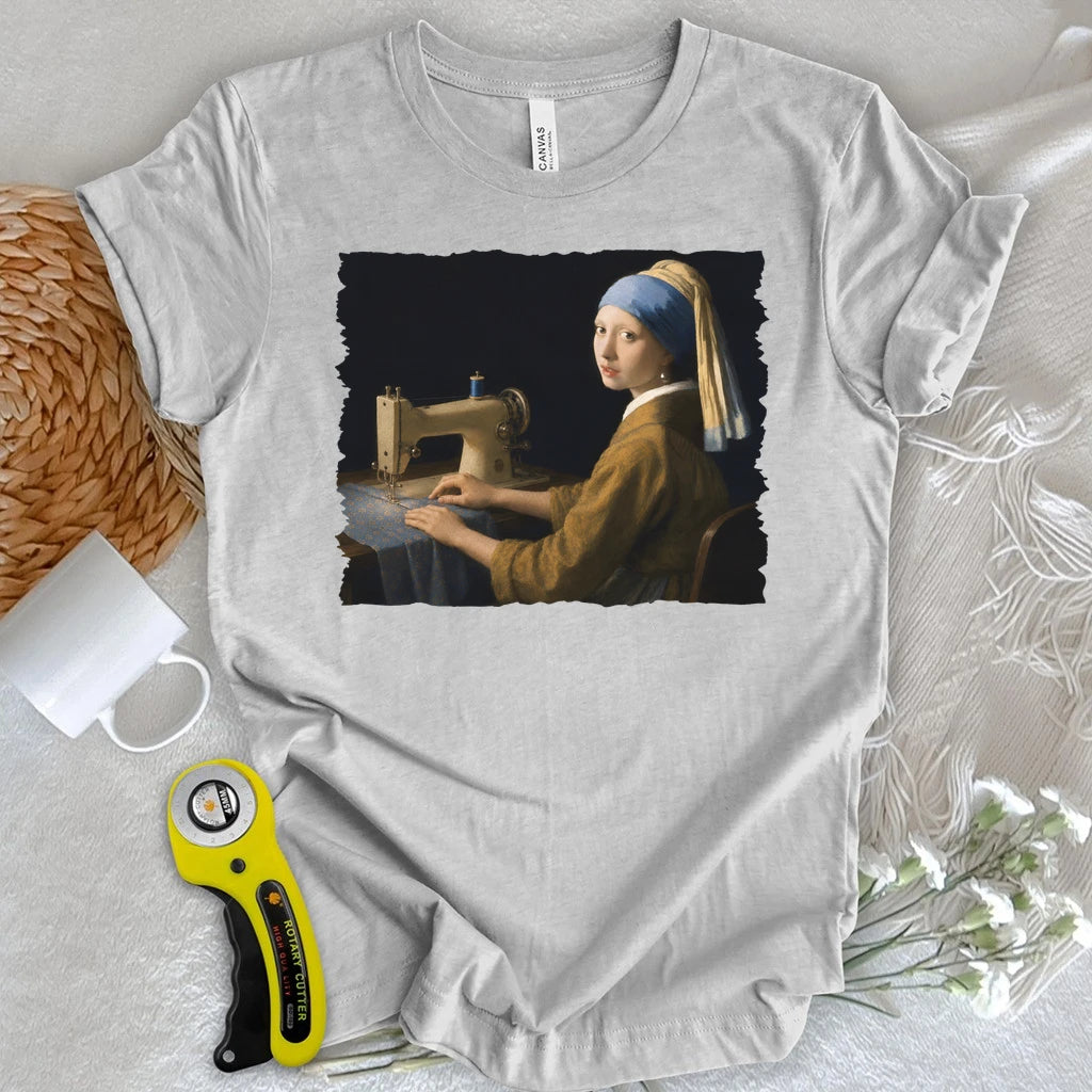 Girl With A Sewing Machine T-shirt