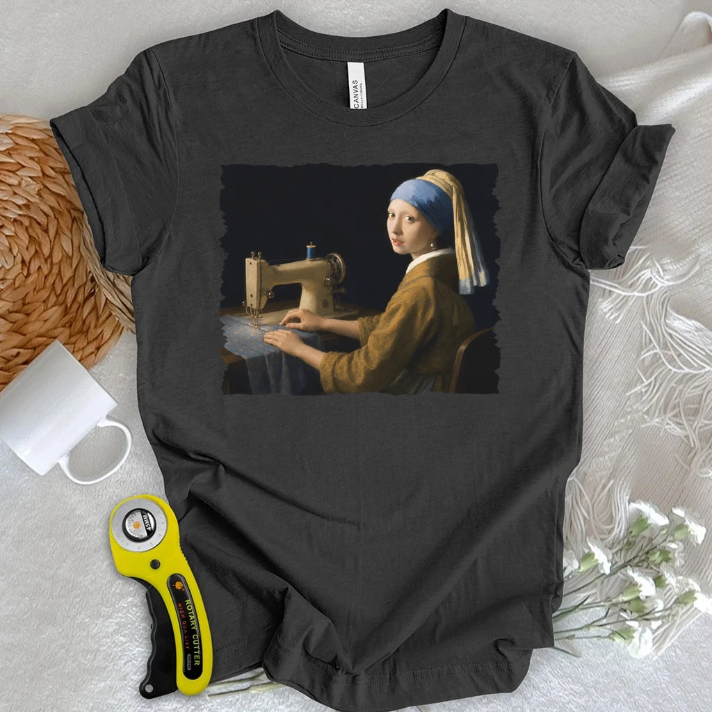 Girl With A Sewing Machine T-shirt