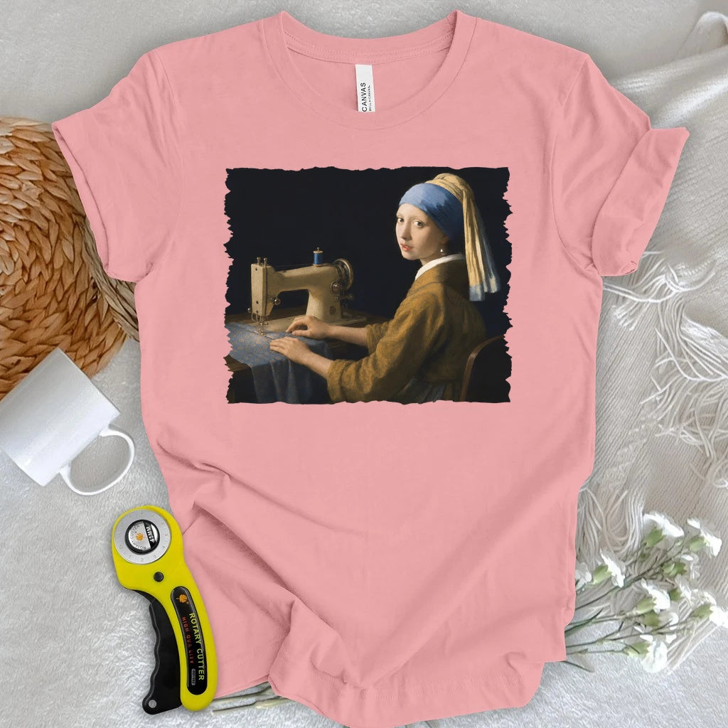 Girl With A Sewing Machine T-shirt