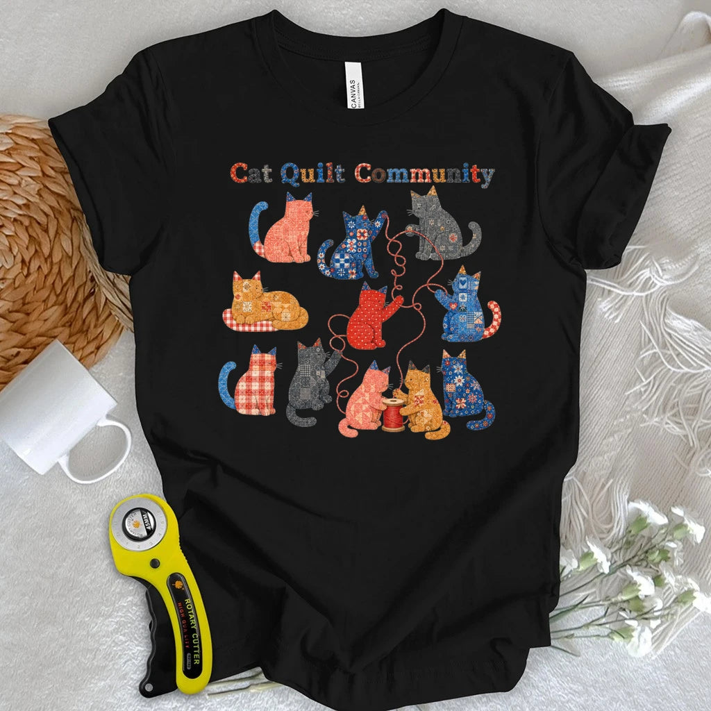 Cat Quilt Community T-shirt