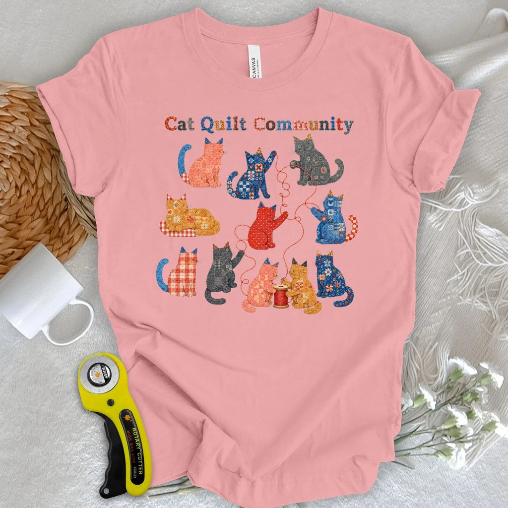 Cat Quilt Community T-shirt