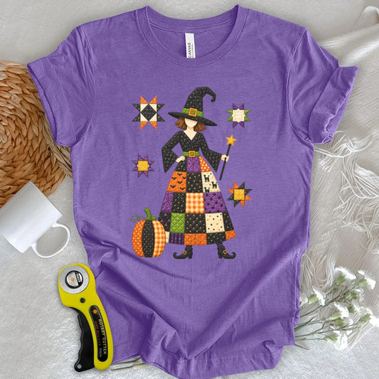 Patchwork Quilt Witch T-shirt