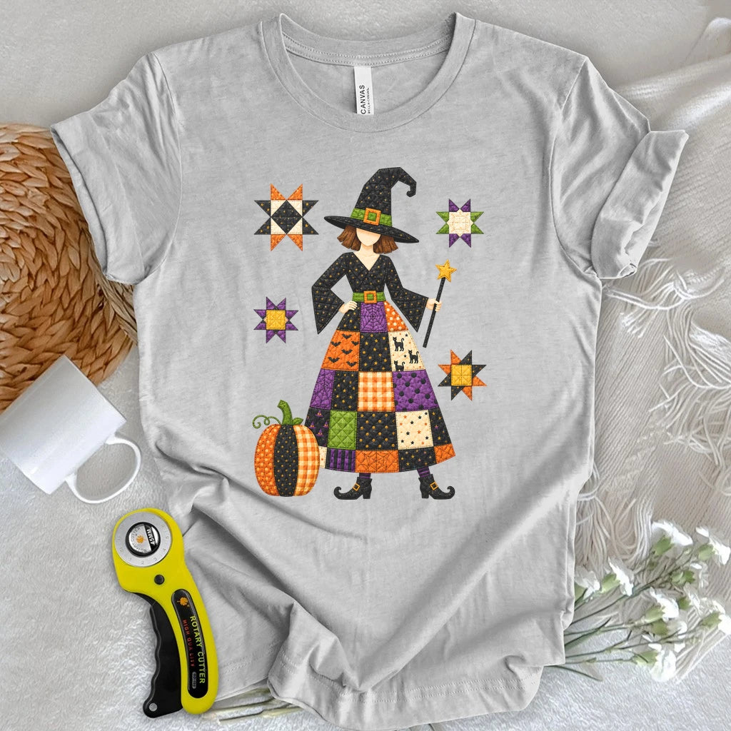 Patchwork Quilt Witch T-shirt