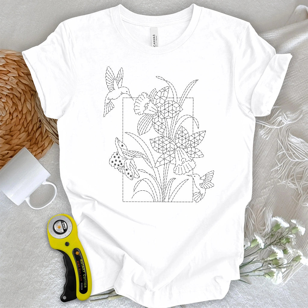 Sashiko Lily Whisper T-shirt